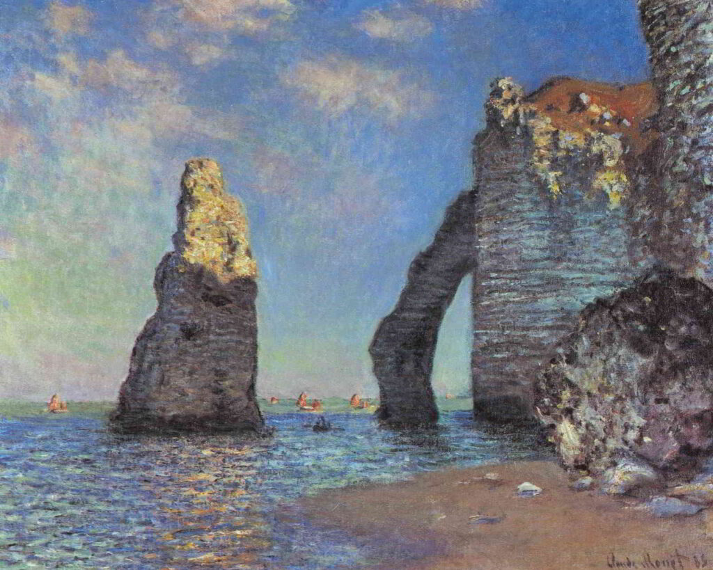 Monet's painting of the Cliffs at Etretat