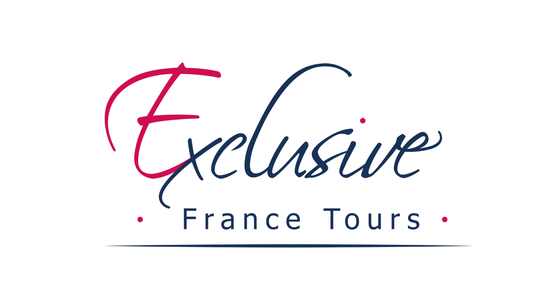 exclusive france tours logo transparent blue