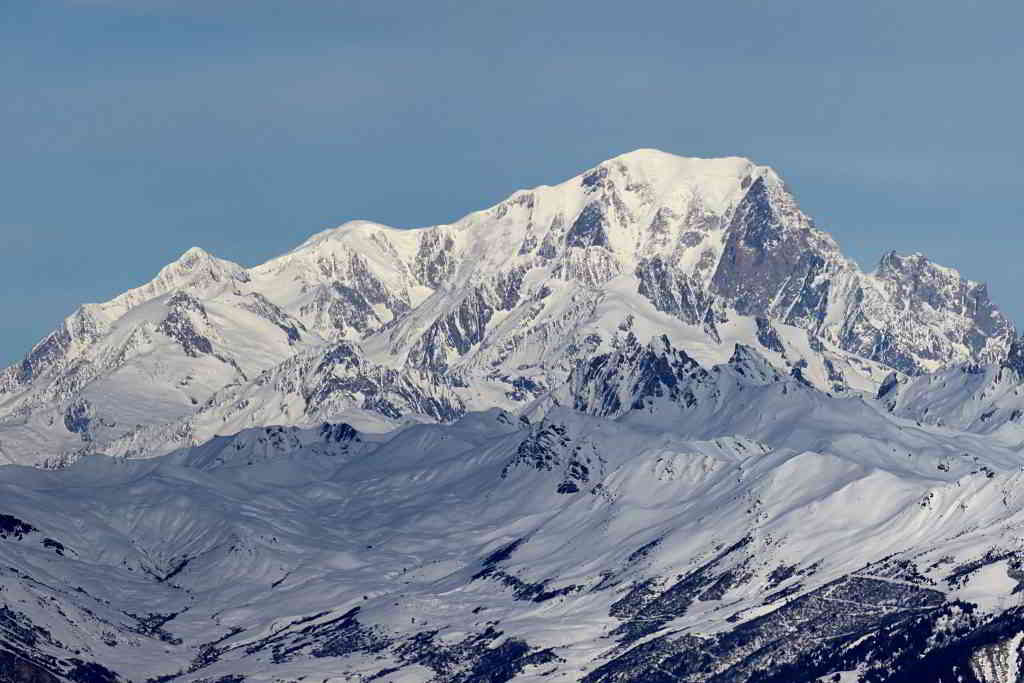 View on the Eternal Snows of the Mont Blanc