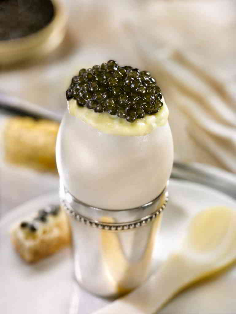 French caviar on egg