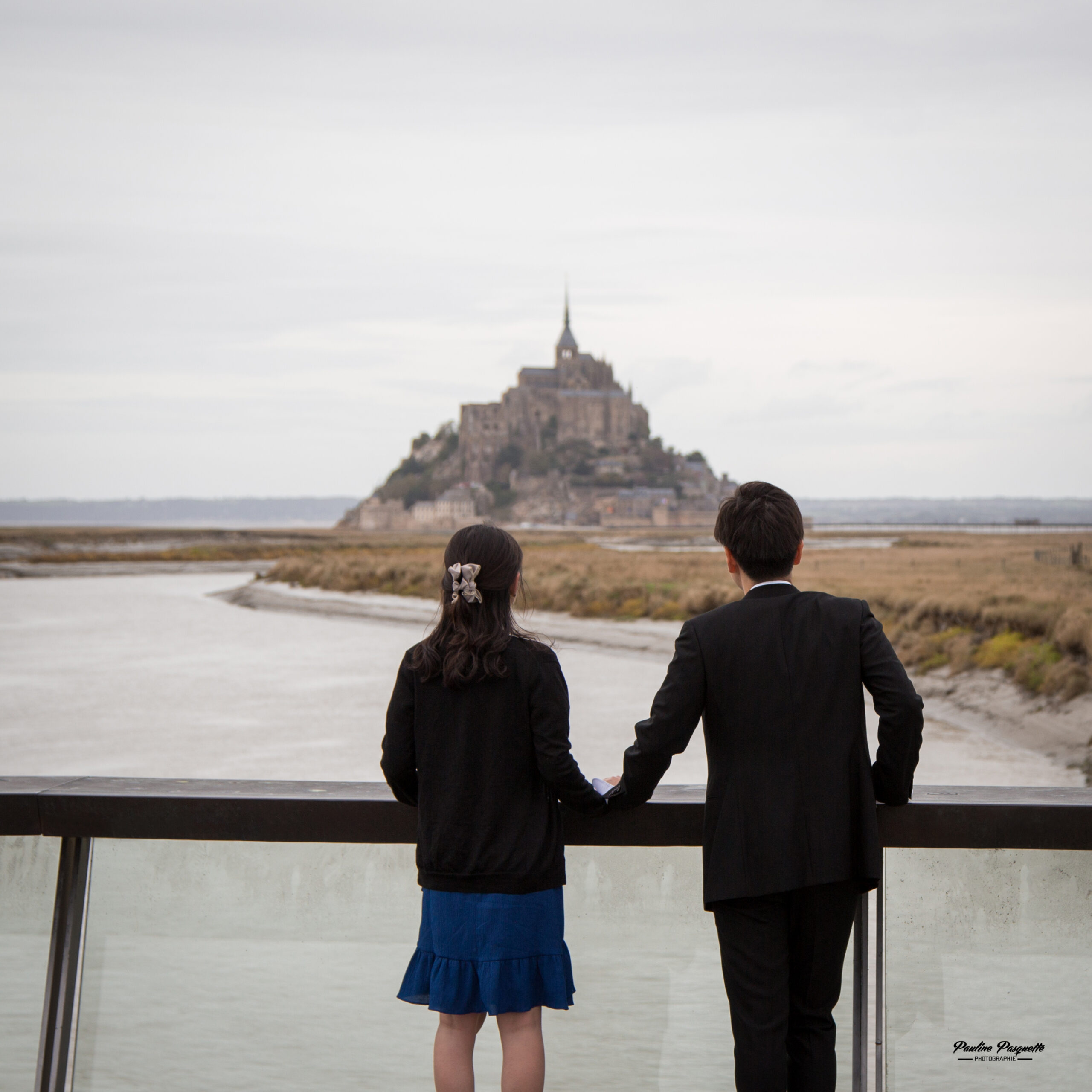 Romantic proposal at Mont Saint Michel