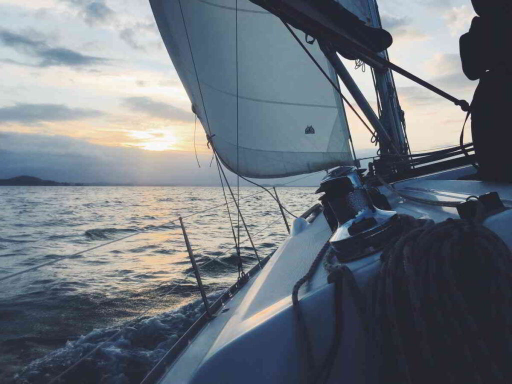 Boat sailing in Brittany