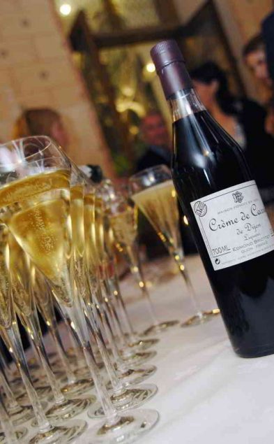 burgudy cassis cream champagne