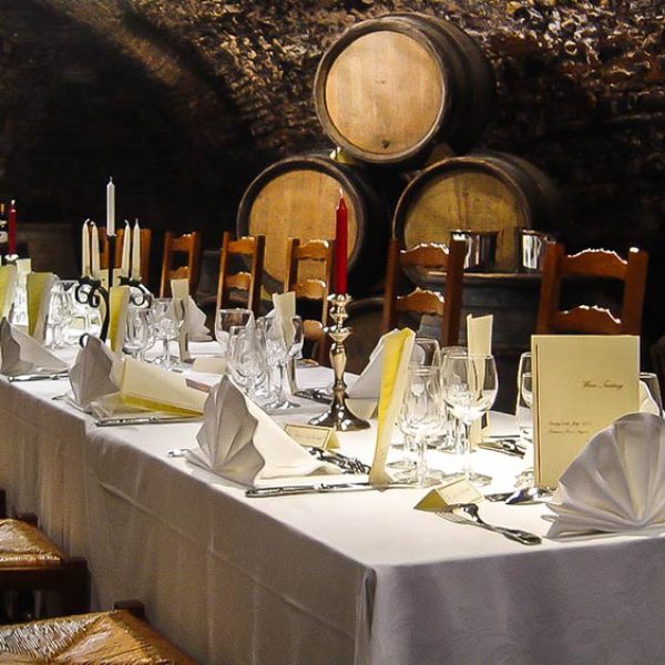 wine cellar chic dinner table atmosphere