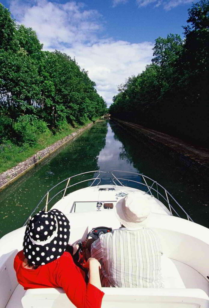 Cruising on a private barge