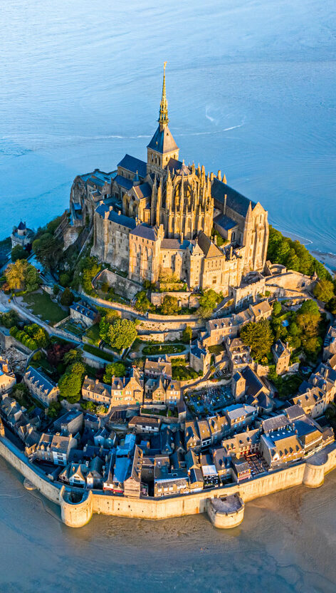 mont sain michel view from above