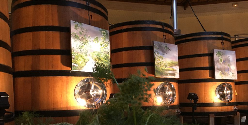 decorative wine barrels art