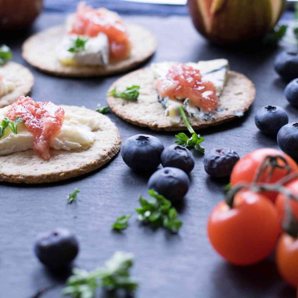 Cheese and vegetables aperitif