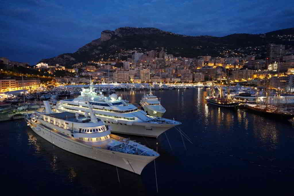 Private yacht experience monaco port night